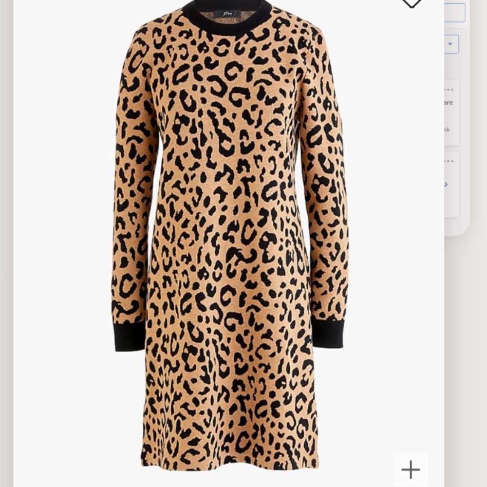 Leopard Sweater Mini-Dress